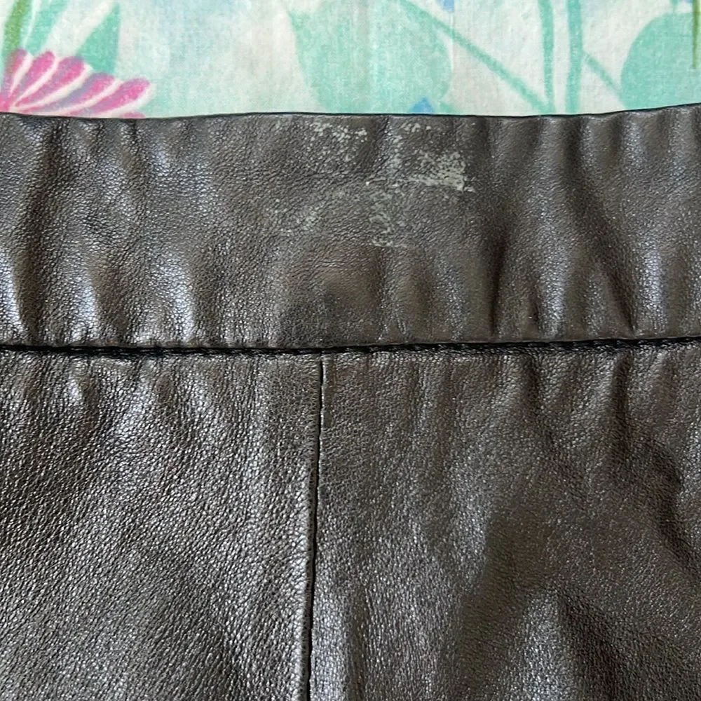 Milly Lamb Leather Skirt - 6 - Picture 7 of 11